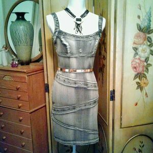 BOOM BOOM JEANS Distressed Sexy Acid Washed Dress